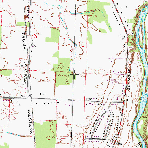 Topographic Map of Charter Township of Flushing, MI