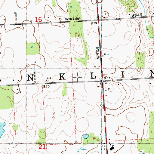 Topographic Map of Township of Franklin, MI
