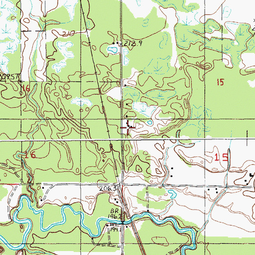 Topographic Map of Township of Free Soil, MI