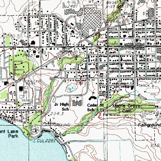 Topographic Map of City of Fremont, MI