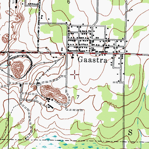 Topographic Map of City of Gaastra, MI