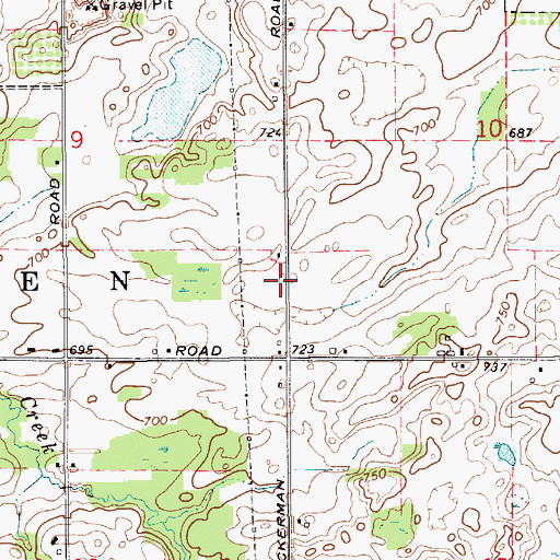 Topographic Map of Township of Galien, MI