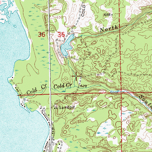 Topographic Map of Township of Garfield, MI