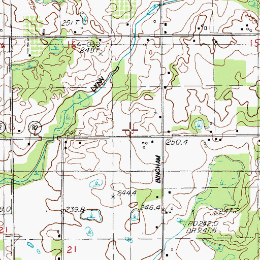 Topographic Map of Township of Garfield, MI
