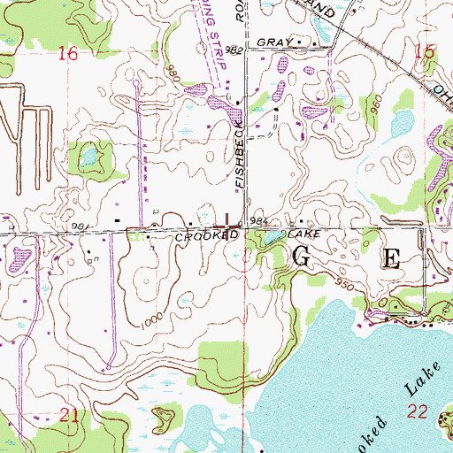 Topographic Map of Township of Genoa, MI