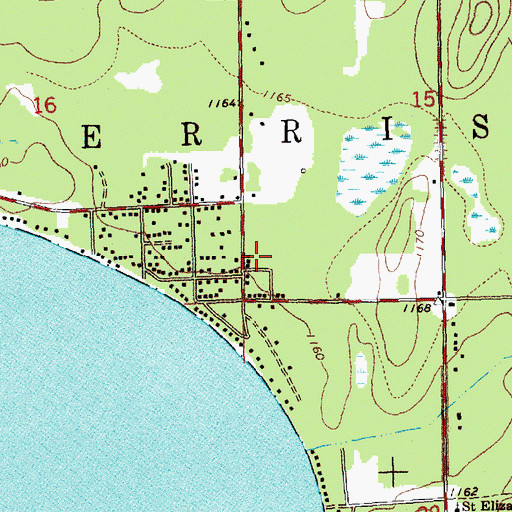 Topographic Map of Township of Gerrish, MI