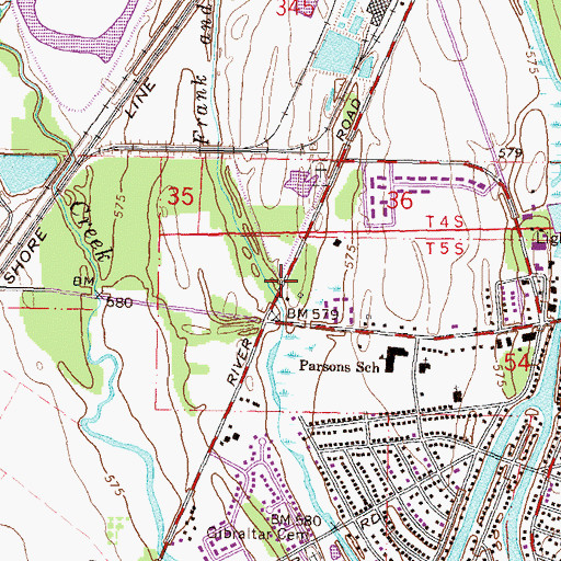 Topographic Map of City of Gibraltar, MI