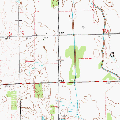 Topographic Map of Township of Gilead, MI