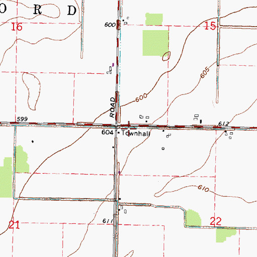Topographic Map of Township of Gilford, MI