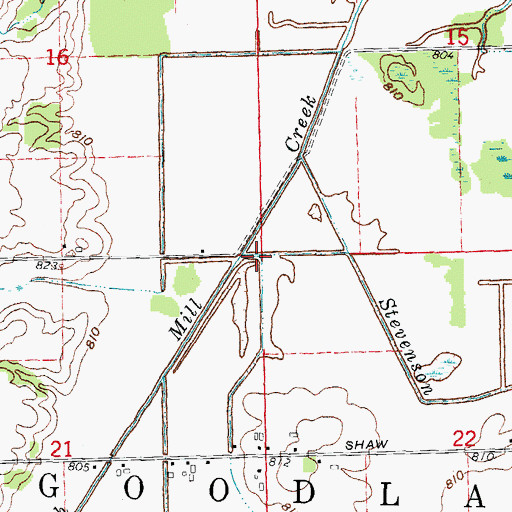 Topographic Map of Township of Goodland, MI