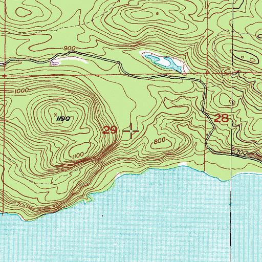 Topographic Map of Township of Grant, MI