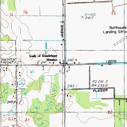 Topographic Map of Township of Grant, MI