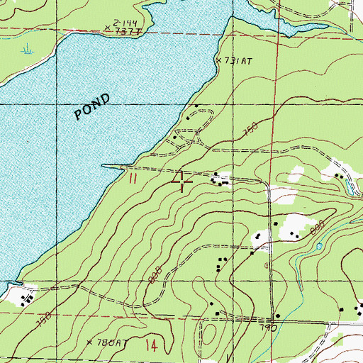 Topographic Map of Township of Green, MI
