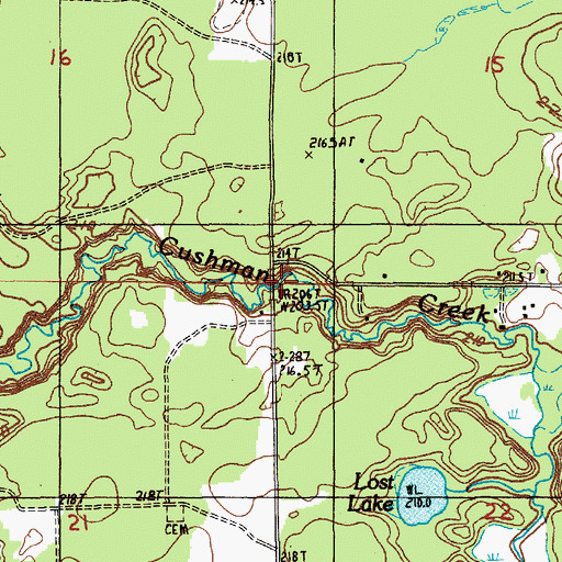 Topographic Map of Township of Greenwood, MI