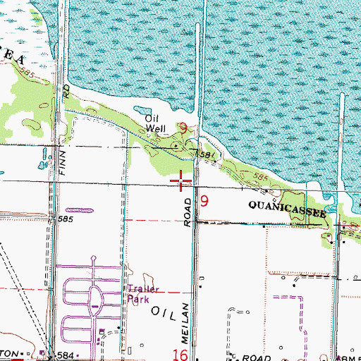 Topographic Map of Charter Township of Hampton, MI