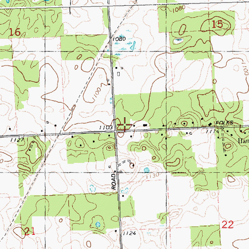 Topographic Map of Township of Hanover, MI