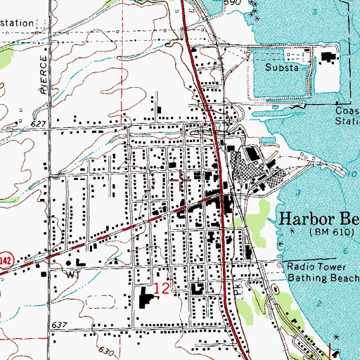 Topographic Map of City of Harbor Beach, MI