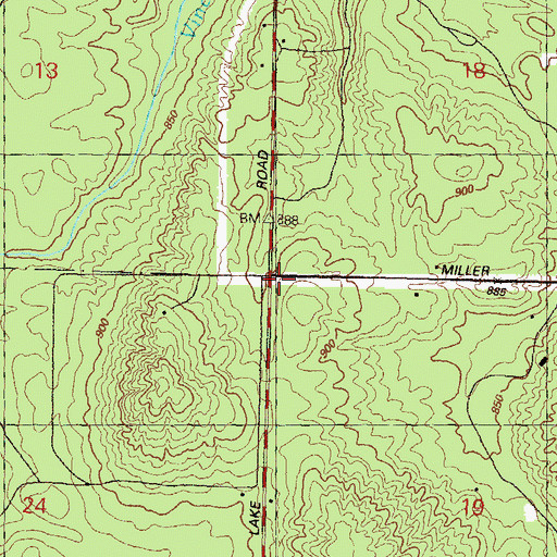Topographic Map of Township of Hawes, MI