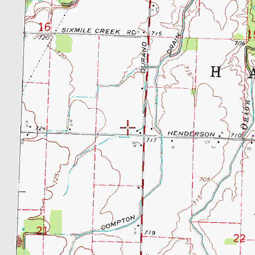 Topographic Map of Township of Hazelton, MI