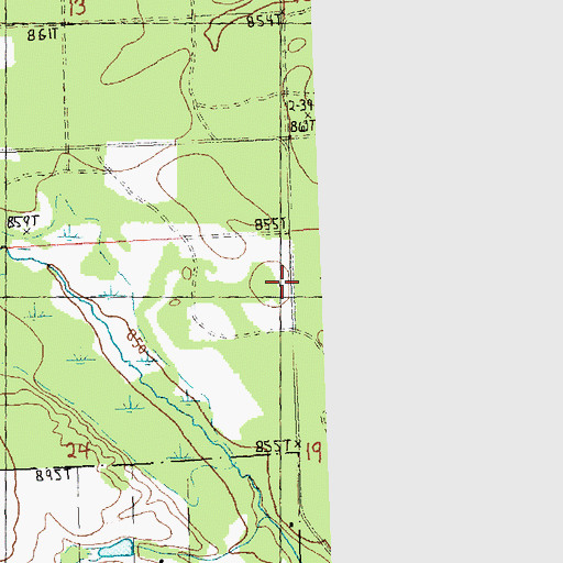 Topographic Map of Township of Hillman, MI