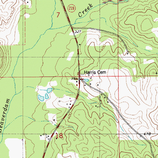 Topographic Map of Bethlehem, AL