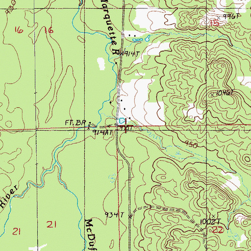 Topographic Map of Township of Home, MI