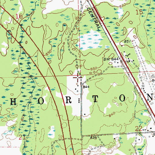 Topographic Map of Township of Horton, MI