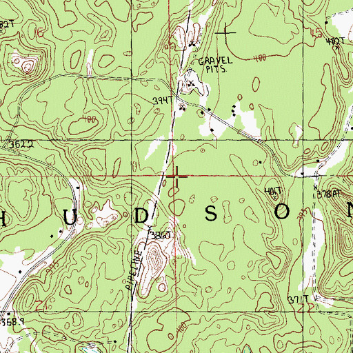 Topographic Map of Township of Hudson, MI