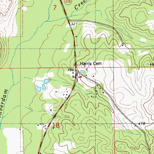 Topographic Map of Bethlehem School (historical), AL