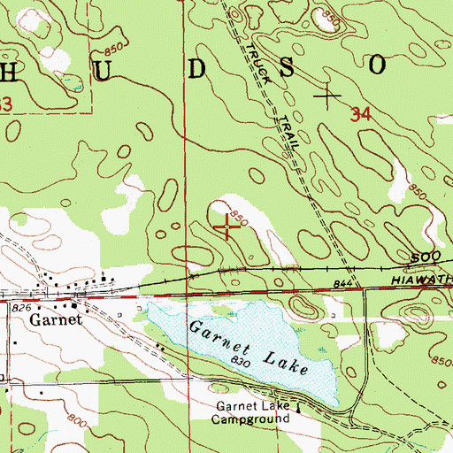 Topographic Map of Township of Hudson, MI