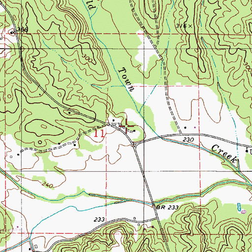 Topographic Map of Blackburn (historical), AL