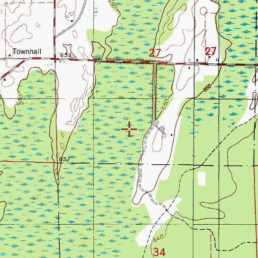 Topographic Map of Township of Ingallston, MI