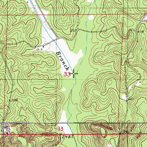 Topographic Map of Bonnet Creek, AL