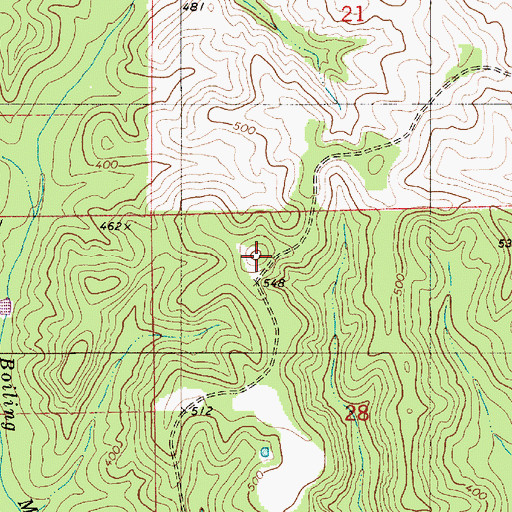 Topographic Map of Bull Mountain, AL