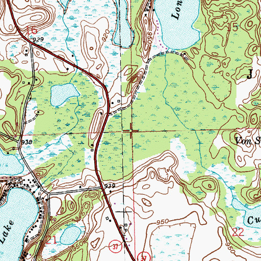 Topographic Map of Township of Johnstown, MI
