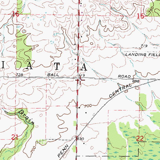 Topographic Map of Township of Juniata, MI