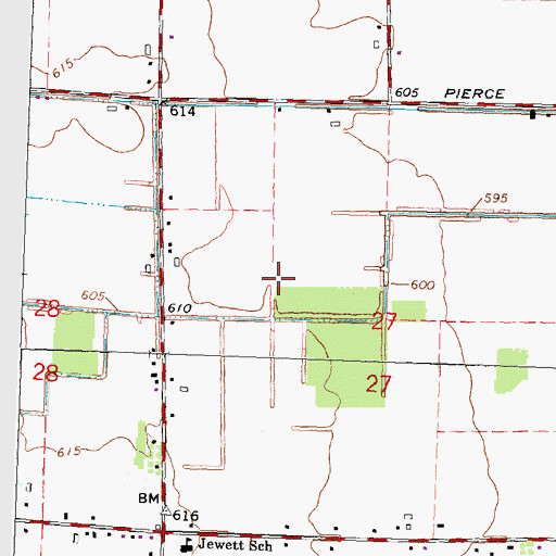 Topographic Map of Township of Kochville, MI