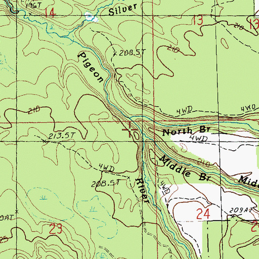 Topographic Map of Township of Koehler, MI