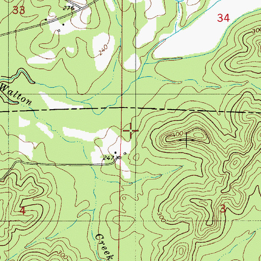 Topographic Map of Ebenezer (historical), AL