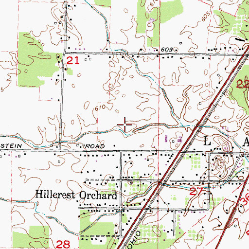 Topographic Map of Township of La Salle, MI