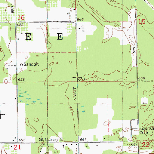 Topographic Map of Township of Lee, MI