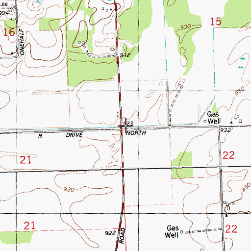 Topographic Map of Township of Lee, MI