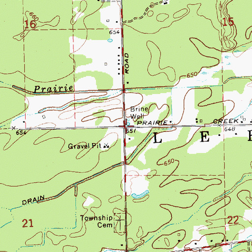 Topographic Map of Township of Lee, MI