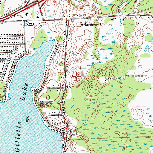 Topographic Map of Township of Leoni, MI