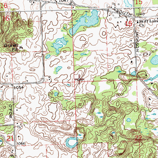 Topographic Map of Township of Liberty, MI