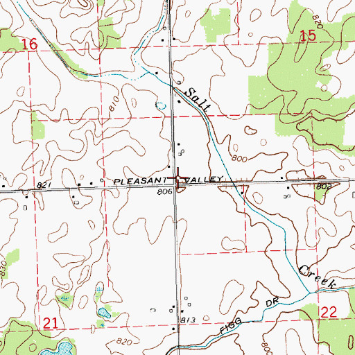 Topographic Map of Township of Lincoln, MI