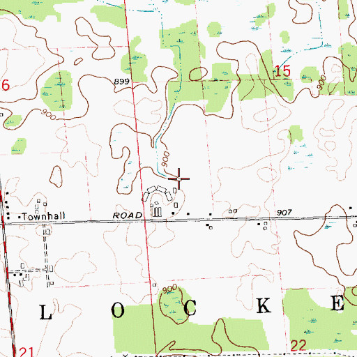 Topographic Map of Township of Locke, MI