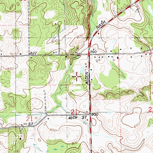 Topographic Map of Charter Township of Lowell, MI
