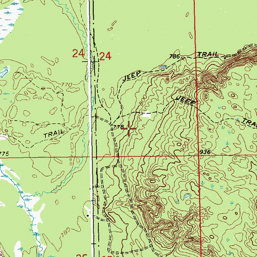 Topographic Map of Township of McMillan, MI