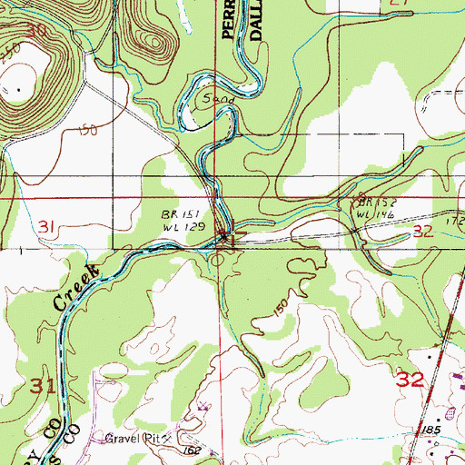 Topographic Map of Independence Bridge, AL